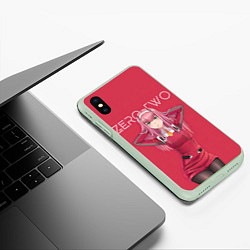 Чехол iPhone XS Max матовый 0 2 - Darling in the FranXX, цвет: 3D-салатовый — фото 2