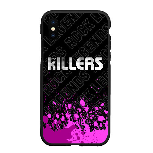 Чехол iPhone XS Max матовый The Killers rock legends: символ сверху / 3D-Черный – фото 1
