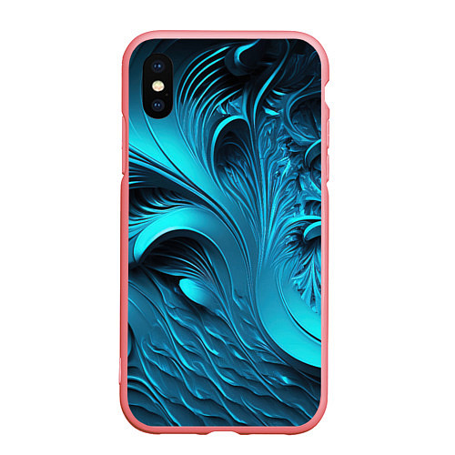 Чехол iPhone XS Max матовый Неоновые объемные узоры / 3D-Баблгам – фото 1