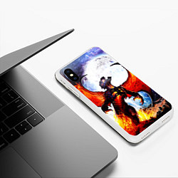 Чехол iPhone XS Max матовый Ария Феникс, цвет: 3D-белый — фото 2