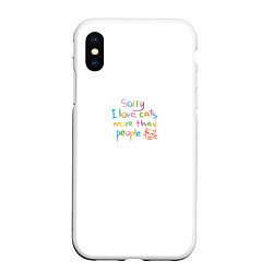 Чехол iPhone XS Max матовый I love cats