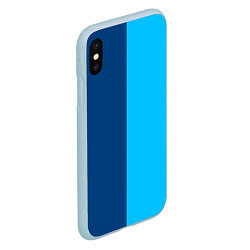Чехол iPhone XS Max матовый Двуцветный синий, цвет: 3D-голубой — фото 2