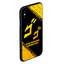 Чехол iPhone XS Max матовый JoJo Bizarre Adventure - gold gradient, цвет: 3D-черный — фото 2