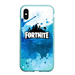 Чехол iPhone XS Max матовый Fortnite Logo Paint