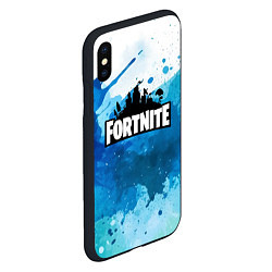 Чехол iPhone XS Max матовый Fortnite Logo Paint, цвет: 3D-черный — фото 2