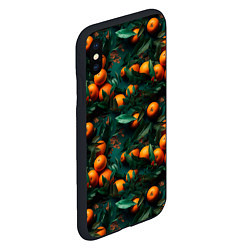 Чехол iPhone XS Max матовый Яркие апельсины, цвет: 3D-черный — фото 2