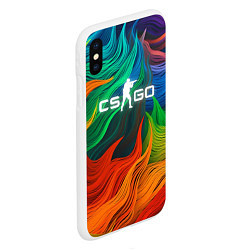 Чехол iPhone XS Max матовый Cs Go Logo Color, цвет: 3D-белый — фото 2