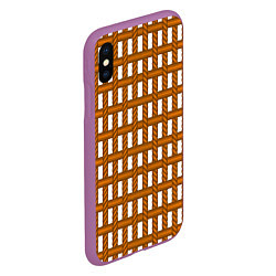 Чехол iPhone XS Max матовый Веревочный дизайн, цвет: 3D-фиолетовый — фото 2