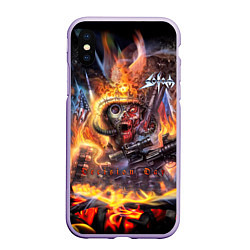 Чехол iPhone XS Max матовый Sodom Decision day, цвет: 3D-светло-сиреневый