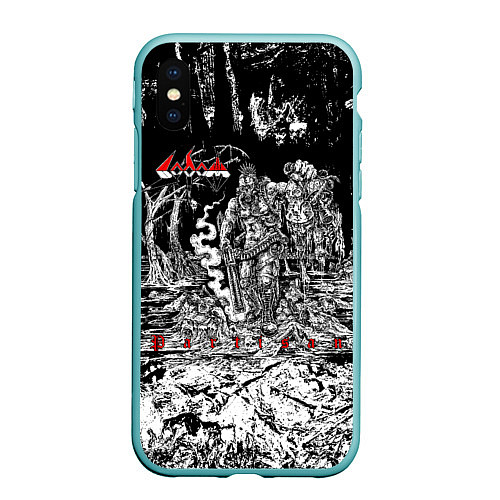 Чехол iPhone XS Max матовый Sodom Partisan / 3D-Мятный – фото 1