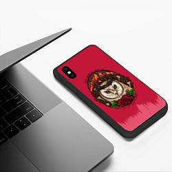 Чехол iPhone XS Max матовый Bring Me The Horizon Owl, цвет: 3D-черный — фото 2