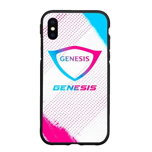 Чехол iPhone XS Max матовый Genesis neon gradient style / 3D-Черный – фото 1