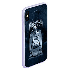 Чехол iPhone XS Max матовый Bring Me The Horizon Angel, цвет: 3D-светло-сиреневый — фото 2