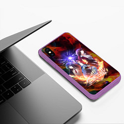 Чехол iPhone XS Max матовый Quan zhi fa shi, цвет: 3D-фиолетовый — фото 2