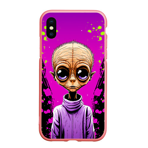 Чехол iPhone XS Max матовый Alien - comics art style / 3D-Баблгам – фото 1