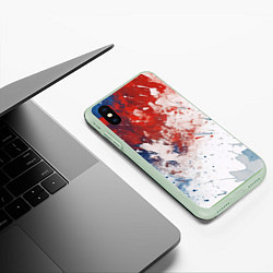 Чехол iPhone XS Max матовый Краски в цветах России, цвет: 3D-салатовый — фото 2