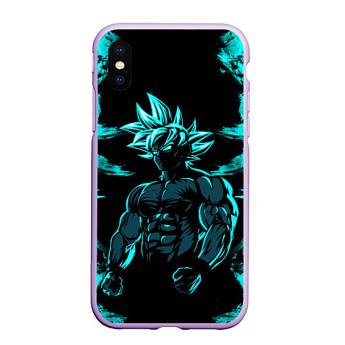 Чехол iPhone XS Max матовый Goku - Dragon ball / 3D-Сиреневый – фото 1