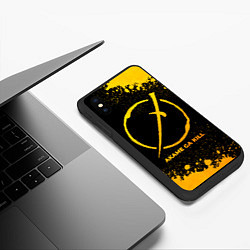 Чехол iPhone XS Max матовый Akame ga Kill - gold gradient, цвет: 3D-черный — фото 2