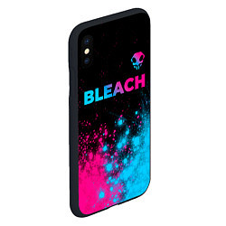 Чехол iPhone XS Max матовый Bleach - neon gradient: символ сверху, цвет: 3D-черный — фото 2