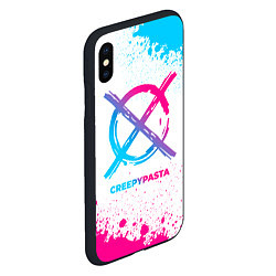 Чехол iPhone XS Max матовый CreepyPasta neon gradient style, цвет: 3D-черный — фото 2