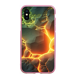 Чехол iPhone XS Max матовый Валуны в лаве