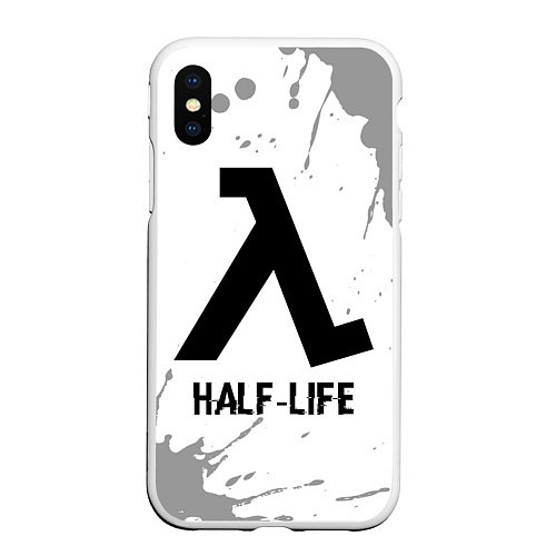 Чехол iPhone XS Max матовый Half-Life glitch на светлом фоне / 3D-Белый – фото 1
