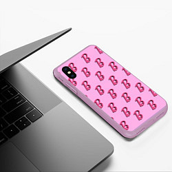 Чехол iPhone XS Max матовый B is for Barbie, цвет: 3D-сиреневый — фото 2