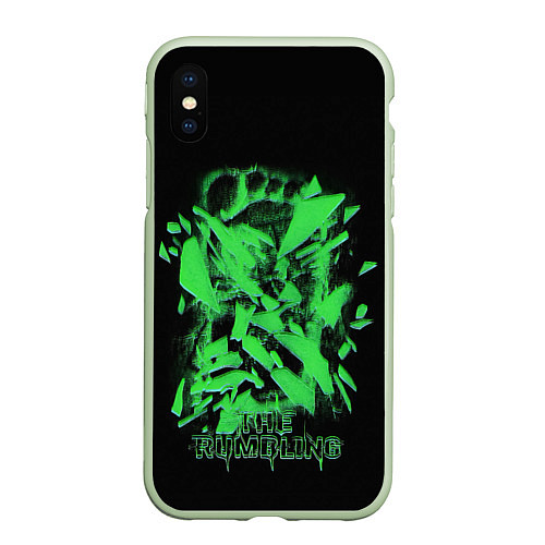 Чехол iPhone XS Max матовый The rumbling green / 3D-Салатовый – фото 1