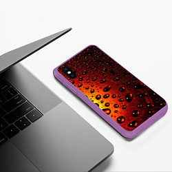 Чехол iPhone XS Max матовый Aqua, цвет: 3D-фиолетовый — фото 2