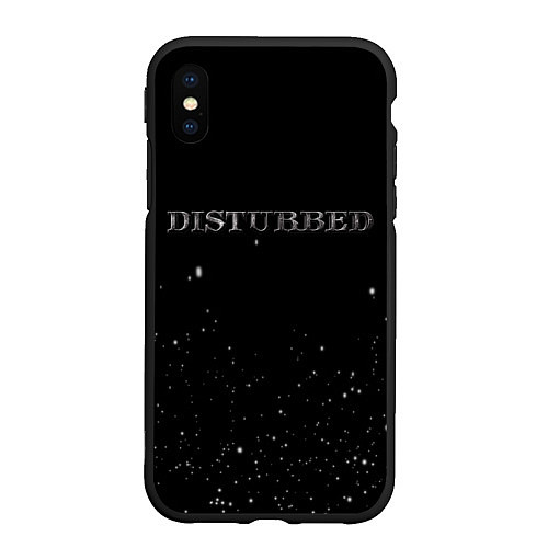 Чехол iPhone XS Max матовый Disturbed stars / 3D-Черный – фото 1