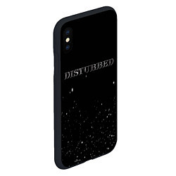 Чехол iPhone XS Max матовый Disturbed stars, цвет: 3D-черный — фото 2
