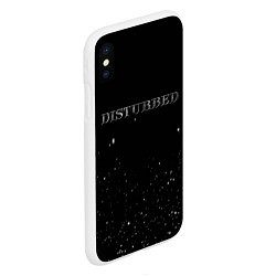 Чехол iPhone XS Max матовый Disturbed stars, цвет: 3D-белый — фото 2