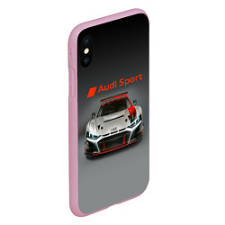 Чехол iPhone XS Max матовый Audi sport - racing car - extreme, цвет: 3D-розовый — фото 2