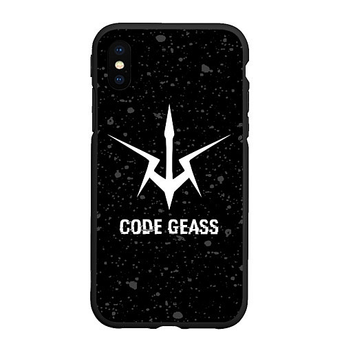 Чехол iPhone XS Max матовый Code Geass glitch на темном фоне / 3D-Черный – фото 1