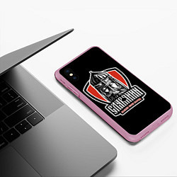 Чехол iPhone XS Max матовый Славянин - помни свои корни, цвет: 3D-розовый — фото 2