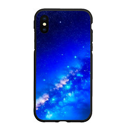 Чехол iPhone XS Max матовый Космос млечный путь, цвет: 3D-черный