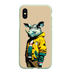 Чехол iPhone XS Max матовый Dude rhino - urban style