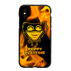 Чехол iPhone XS Max матовый Poppy Playtime - gold gradient