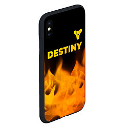 Чехол iPhone XS Max матовый Destiny - gold gradient: символ сверху, цвет: 3D-черный — фото 2