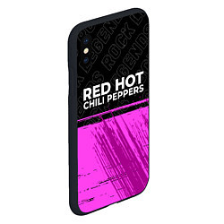 Чехол iPhone XS Max матовый Red Hot Chili Peppers rock legends: символ сверху, цвет: 3D-черный — фото 2