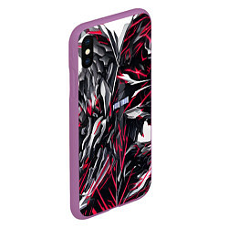 Чехол iPhone XS Max матовый Демонический разлом, цвет: 3D-фиолетовый — фото 2