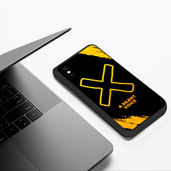 Чехол iPhone XS Max матовый A Silent Voice - gold gradient, цвет: 3D-черный — фото 2