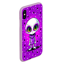 Чехол iPhone XS Max матовый Alien - purple color, цвет: 3D-сиреневый — фото 2