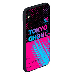 Чехол iPhone XS Max матовый Tokyo Ghoul - neon gradient: символ сверху, цвет: 3D-черный — фото 2