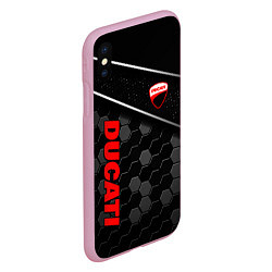 Чехол iPhone XS Max матовый Ducati - технологическая броня, цвет: 3D-розовый — фото 2