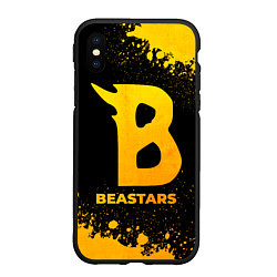 Чехол iPhone XS Max матовый Beastars - gold gradient