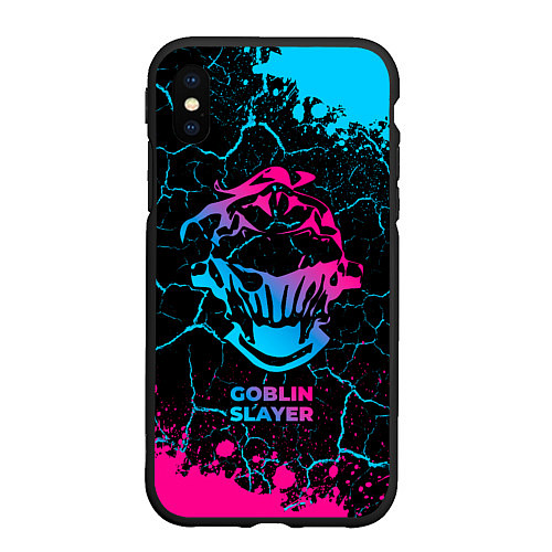 Чехол iPhone XS Max матовый Goblin Slayer - neon gradient / 3D-Черный – фото 1