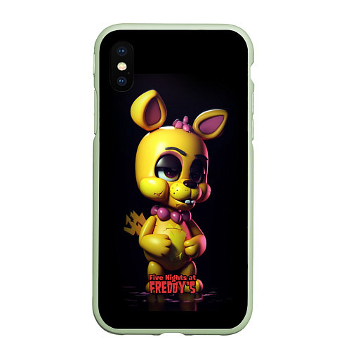 Чехол iPhone XS Max матовый Spring Bonnie / 3D-Салатовый – фото 1