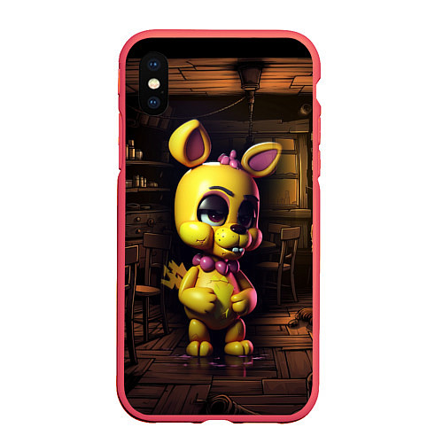 Чехол iPhone XS Max матовый Spring Bonnie Five Nights at Freddys / 3D-Красный – фото 1