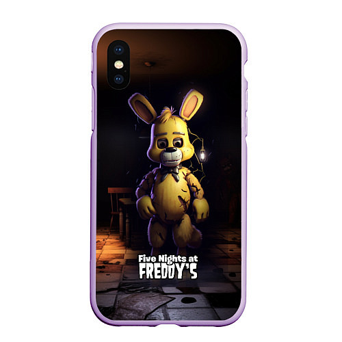 Чехол iPhone XS Max матовый Spring Bonnie Five Nights at Freddys / 3D-Сиреневый – фото 1